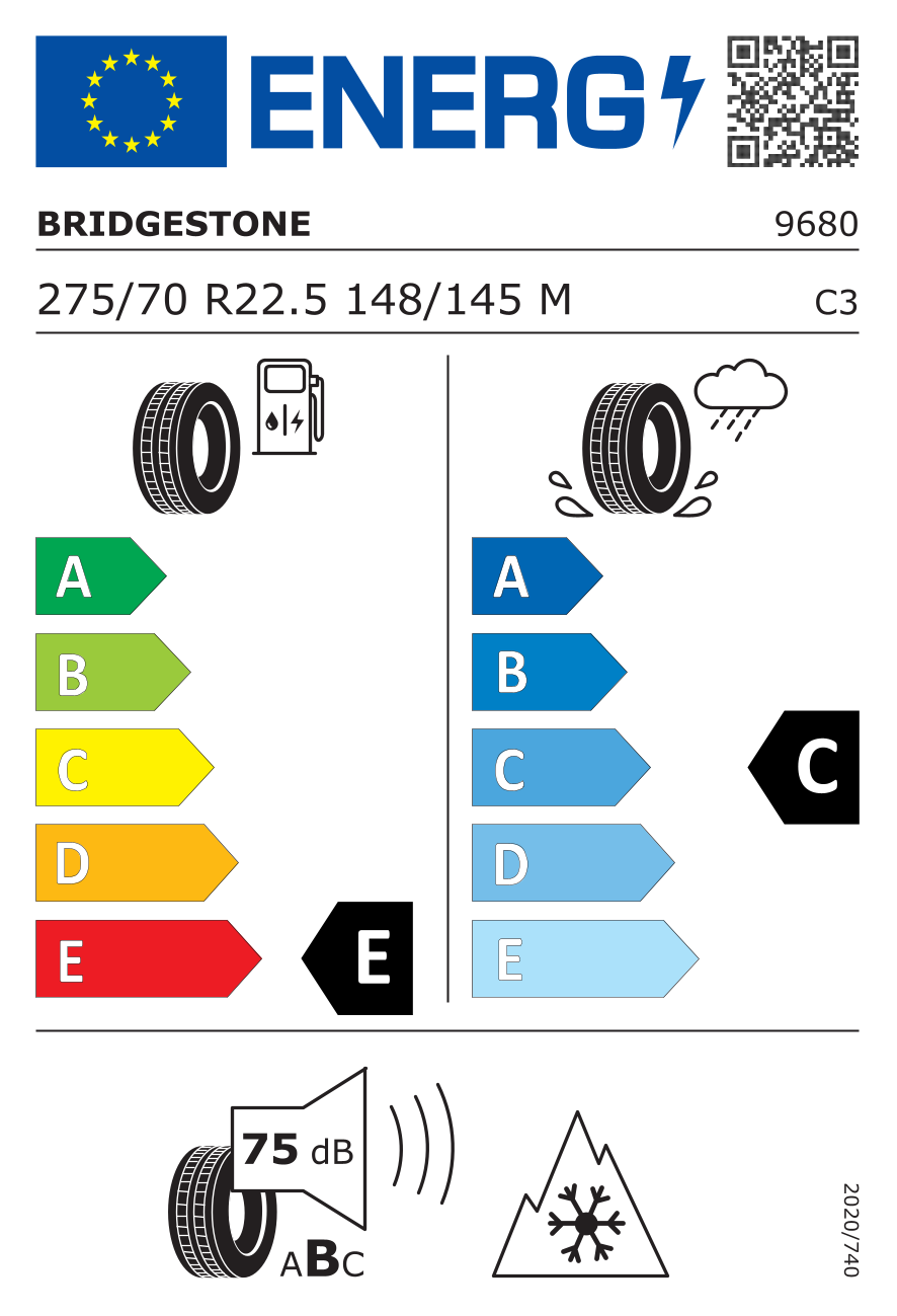 EU-Reifenlabel für DUNLOP K127 110/90 R16 59S